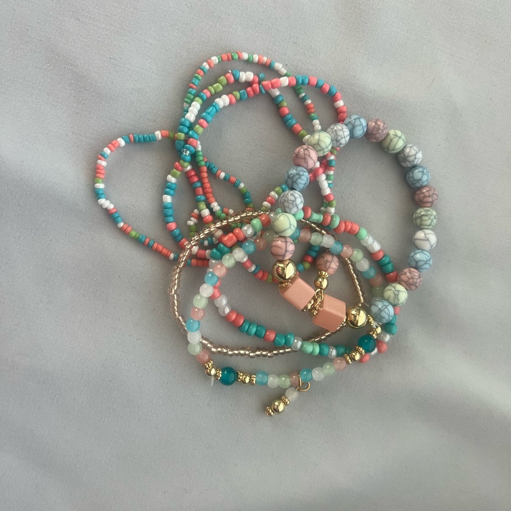 Colorful Beaded Bracelet Set